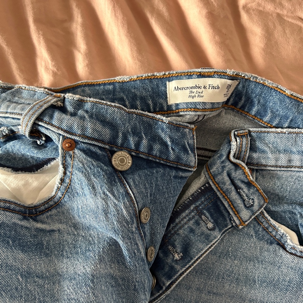 Abercrombie & Fitch Blue Straight Jeans Crossover waist Style